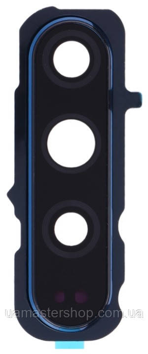 Скло камери Honor 20 Pro з рамкою синього кольору Phantom Blue, фото 1