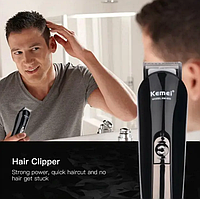 Машинка для стриження волосся голови 11 в 1 KEMEI KM-600 Перукарська машинка для стриження на акумуляторі