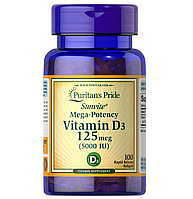 Вітамін Д 5000 Puritan's Pride Vitamin D3 125 mcg 100 капс