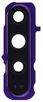 Стекло камеры Honor 20 Pro с рамкой фиолетового цвета Phantom Black