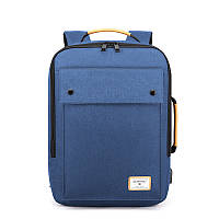 Тканевый рюкзак трансформер 2в1 Golden Wolf GB00368 для ноутбука до 15,6, USB портом и тремя отделениями, 20л