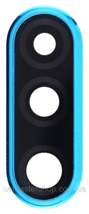 Скло камери Huawei P30 Lite 48MP з рамкою синього кольору Peacock Blue, фото 1