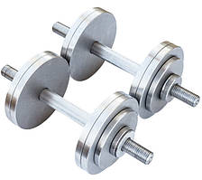 Гантелі 2 по 12 кг розбірні метал (металеві гантелі розбірні наборні набірні для будинку металеві) R_R_02