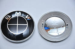 78 мм Емблема для BMW на капот/багажник 78 мм Чорна БМВ