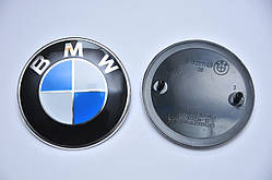 82 мм Емблема для BMW на капот/багажник 82 мм Біло синя БМВ