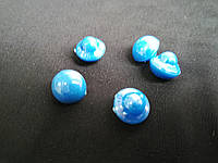 Куглые пластмассовые пуговицы на ножке №18/12мм (100 шт, цвет голубой)