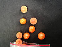 Куглые пластмассовые пуговицы на ножке №18/12 мм (100 шт, цвет оранжевый)