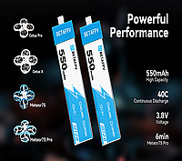 Аккумулятор Cetus BETAFPV BT2.0 550mAh 4pcs 1S - Meteor75 Pro, Cetus Pro, Cetus X