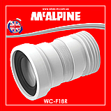 Труба розтяжна для унітазу гофра 180-230 мм з ущільнювачем WC-F18R McALPINE, фото 5