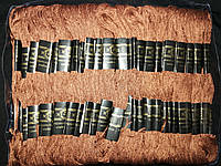Мулине нити для вышивания и рукоделия 100 мотков по 8 м (коричневые)