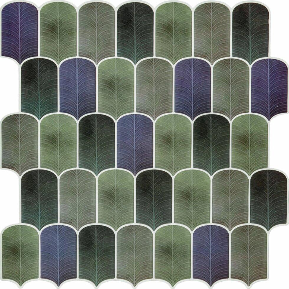 Самоклеющаяся полиуретановая плитка серо-фиолетовая мозаика 305х305х1мм (D) SW-00001194 - фото 1 - id-p2110051394