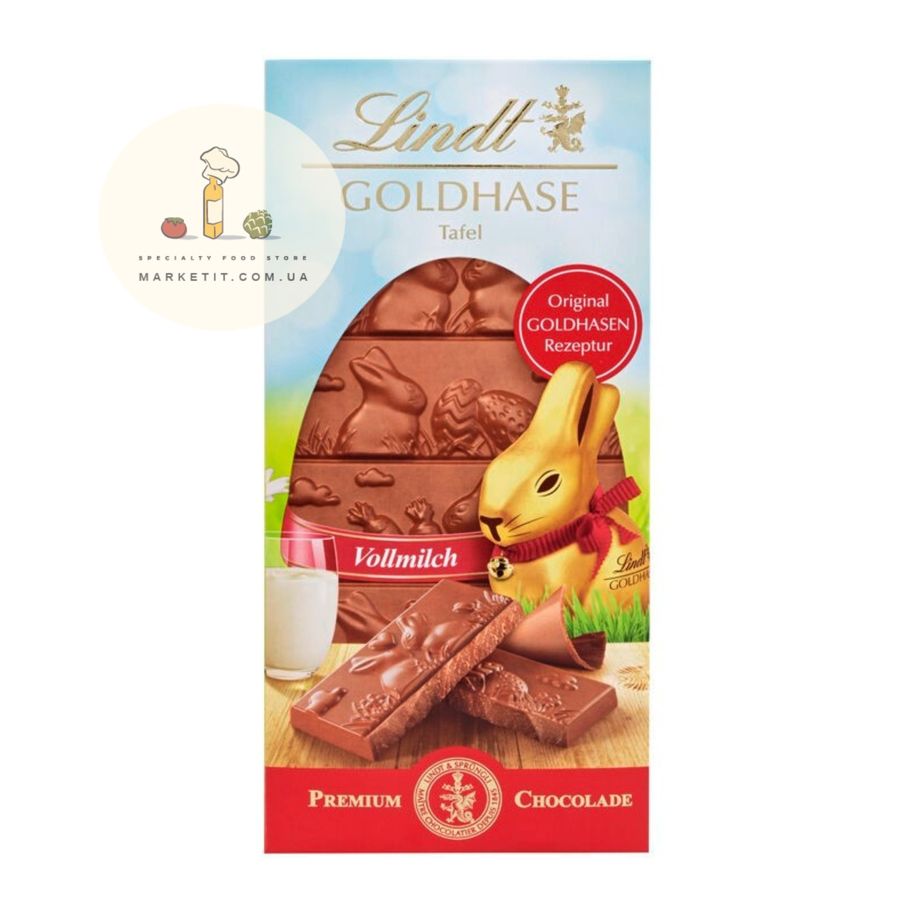 Шоколад молочний Lindt Goldhase, великодня 120 г.