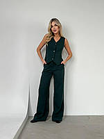 Костюм жіночий трендовий жилет та брюки у кольорах (Норма), фото 4