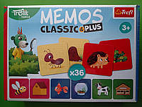 Мемос Класичний Плюс. Звірята та їхні хатинки / Memos Classic&Plus. Animals and their houses. Trefl