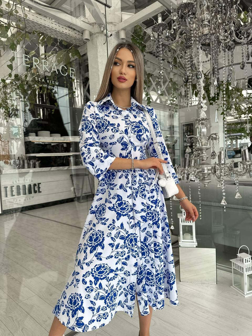 Сукня жіноча принтована довжина міді (Норма), фото 1