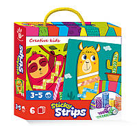 Набор для творчества Vladi-Toys "Sticky strips. Лама" (укр) VT4433-04
