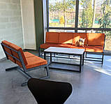Диван із кріслами ЛОФТ S м'який для офісу, дому, дачі з подушкою, фото 3