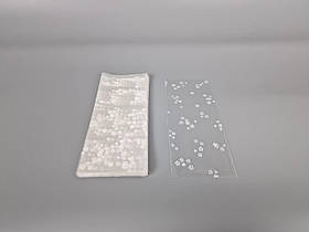 Пакет із малюнком для пакування подарунків (10*25) No09027 (2) "Квіти" (100 шт.)