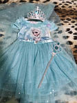 Дитяча сукня Ельзи Холодне серце зі шлейфом. Карнавальне плаття принцеси на Новий рік, фото 7