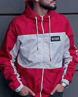 Мужская водоотталкивающая ветровка Tommy Hilfiger (Красная), демисезонная мужская куртка 2XL