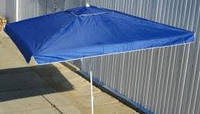 Торговый зонт 2x3м с серебряным напылением синий без клапана