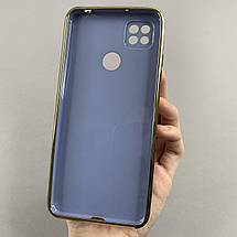 Чохол для Xiaomi Redmi 9C чохол із золотою окантовкою на телефон сяомі редмі 9с синій h7y, фото 3
