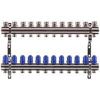 Коллекторный блок с термостатическими клапанами Koer KR.1100-12 1 x12 ways (KR2638)