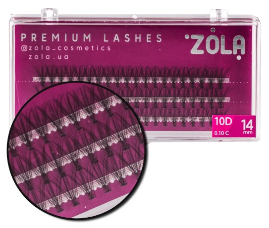 Вії в пучках Zola 10D 14 мм