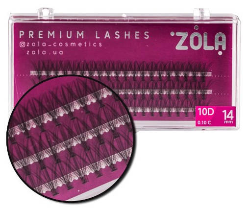 Вії в пучках Zola 10D 14 мм, фото 1