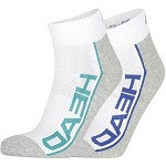 Шкарпетки Head PERFORMANCE QUARTER 2P UNISEX білий, сірий, мультиколор Уні 43-46, фото 1