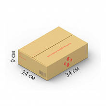 Коробка Нової Пошти 34х24х9 см (2 кг) для транспортування товару