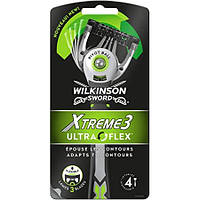 Одноразовые станки для бритья Wilkinson Sword Xtreme 3 Ultra Flex Blister (4 шт.) (01606) ZZ, код: 2607756