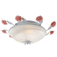 Люстра потолочная круглая на 3 лампы с розами (SA012/400)