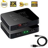 Avedio Links HDMI разветвитель сплиттер 1 х 2 2K 4K 1080P splitter HDMI 1 на 2 выходных порта экрана