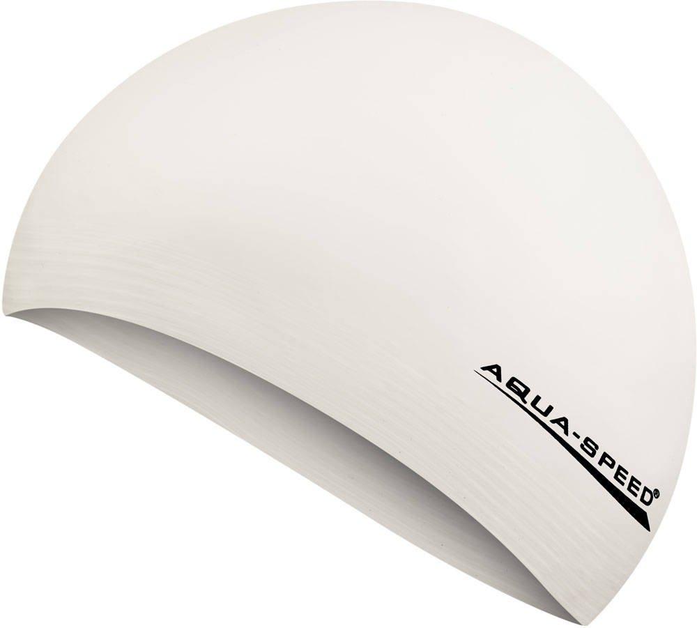 Шапка для плавання Aqua Speed SOFT LATEX 5728 білий Уні OSFM, фото 1