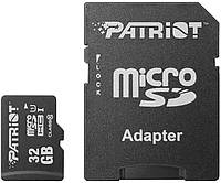 Карта пам`яті MicroSDHC 32GB UHS-I Class 10 Patriot LX + SD-adapter (PSF32GMCSDHC10)