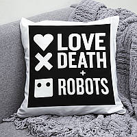 Декоративна подушка Love, Death & Robots Любовь смерть та роботи