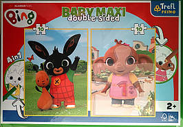 Пазли 2 в 1 + розмальовка. Друзі з дитинства. Кролик. (10+10 елементів, BABY MAXI). Trefl