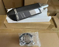 Akrapovic Прямоток Карбон Вихлоп Прямоточний Глушник для Мотоцикла 370 мм