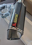 Akrapovic Прямоток Карбон Вихлоп Прямоточний Глушник для Мотоцикла 370 мм, фото 7