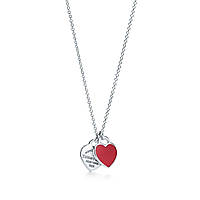 Элегантное серебряное ожерелье Mini Double Heart Tag от Tiffany & Co: Волшебный символ любви