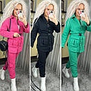 Стильний осінній жіночий костюм. Якісний повсякденний теплий практичний жіночий брючний костюм фліс"Дженні", фото 6