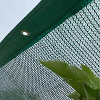 Сетка от солнца для беседки 3х4 м 80% теневая усиленная с кольцами зеленая затеняющая Агрокремень для забора
