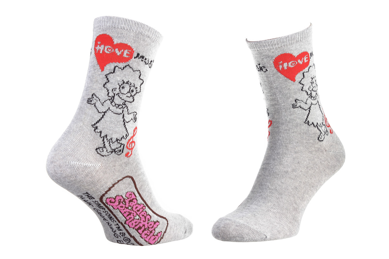 Шкарпетки SIMPSON LISA I LOVE MUSIC світло-сірий Жін 35 - 41, арт.13057681-3, фото 1