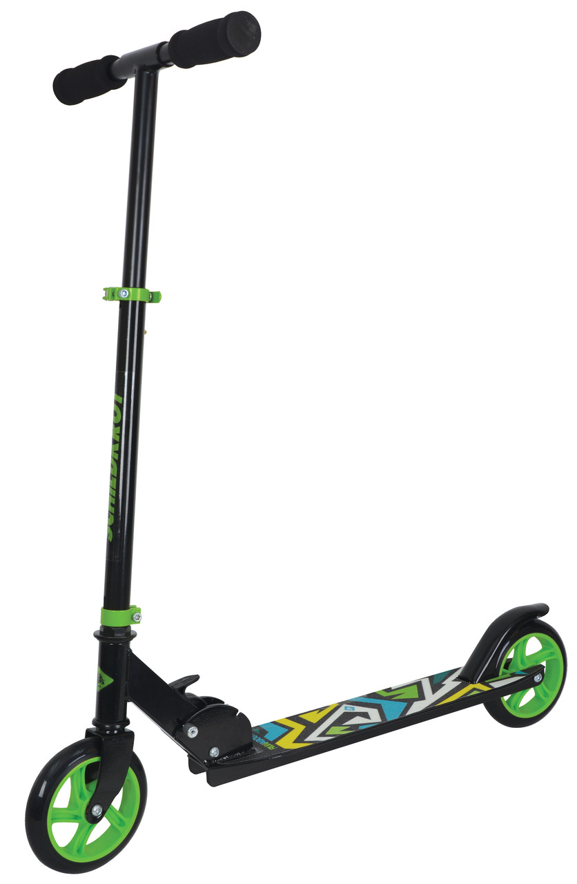 Міський самокат Schildkröt City Scooter RunAbout 145mm Black/Green (2021v) чорно-зелений Max:60, фото 1