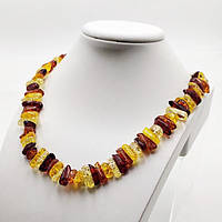 Буси синтетичний бурштин 50 см 17х7 мм галівка мікс кольорів