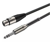 Балансный аудио кабель Jack 6.3 Stereo XLR Female Roxtone SMX-J220-L1 1м