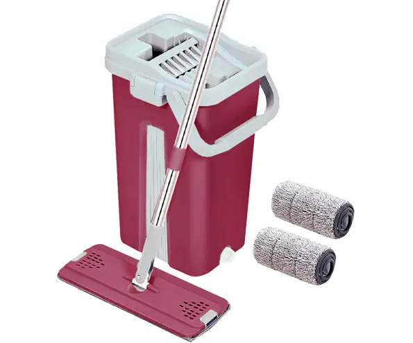 Комплект для прибирання з відром швабра з вертикальним віджимом