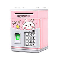 Дитяча сейф-скарбничка з кодовим замком і відбитком Baby Pink Рожева