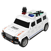 Дитяча сейф-скарбничка з кодовим замком і відбитком Hummer Cash Truck Поліція Біла